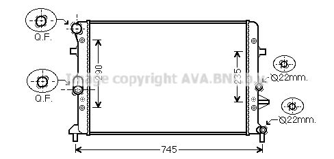 AVA QUALITY COOLING Jäähdytin,moottorin jäähdytys VW2289